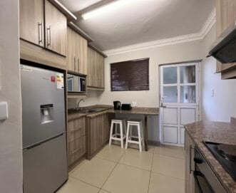 Kitchen area of Umdloti self catering studio holiday apartment on Umdloti north beach