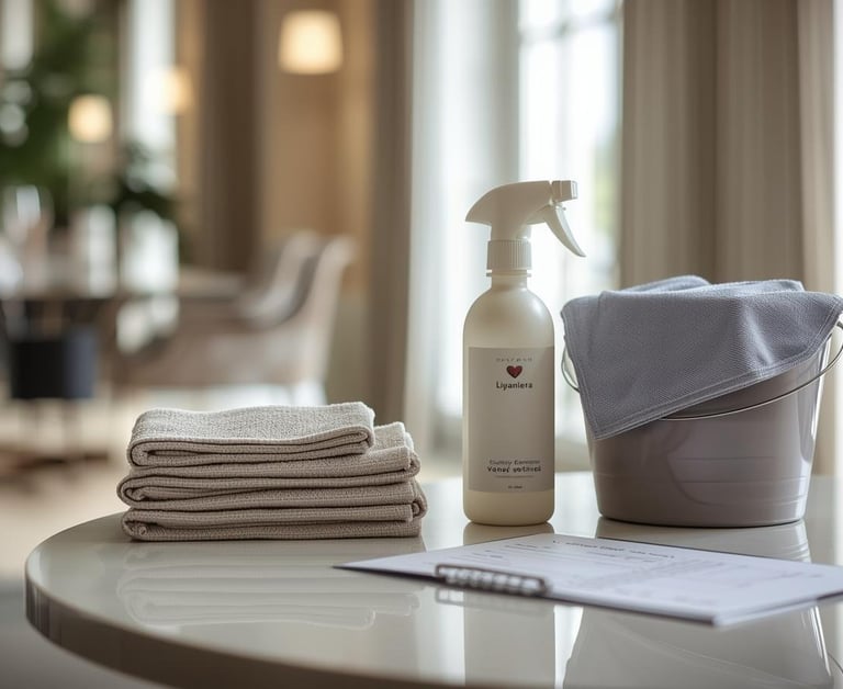 Équipement de nettoyage professionnel dans un intérieur résidentiel propre au Luxembourg.