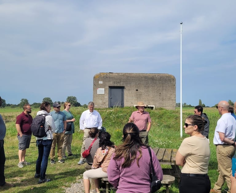 Andrew White Nijmegen, Holland talking about close air support operations during Op Market Garden