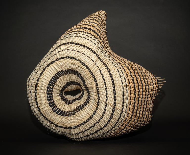 Becoming, 2020, cane, reed