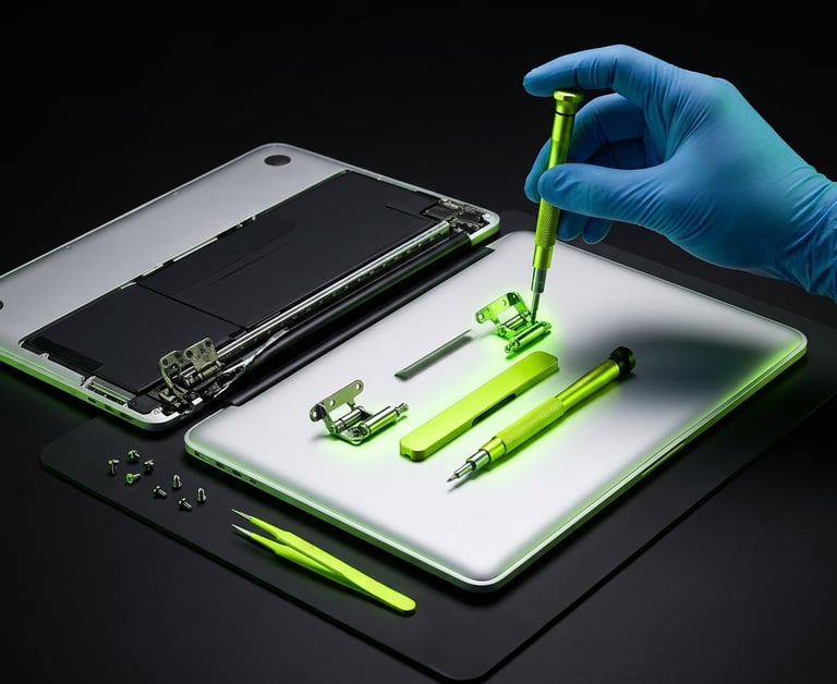 Hinge Repair, Laptop screen hinge repair and frame restoration Madison TN