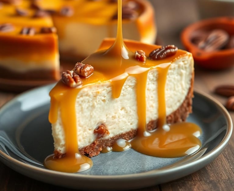 Crème Brûlée Caramel Pecan Cheesecake