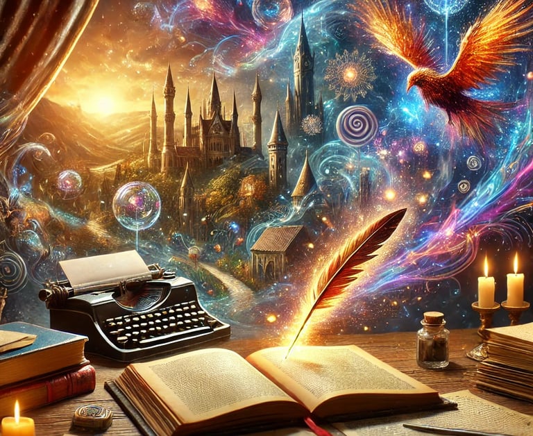 un univers de fantasy semble sortir de l'imagination d'un auteur débutant machine à écrire et plume