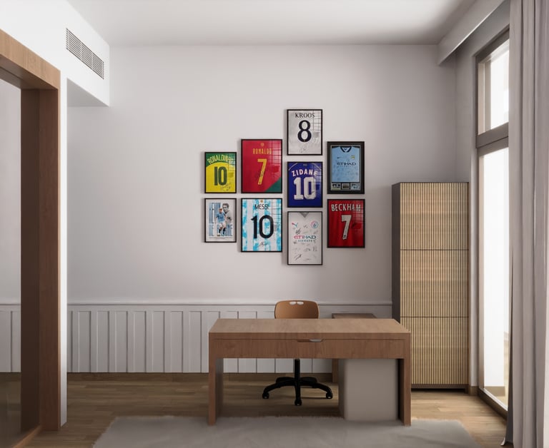 Luxury kids study area design in Dubai townhouse