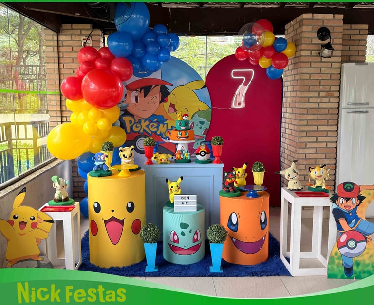 Decoração de festa infantil tema Pokémon Freguesia do Ó Zona Norte Zona Oeste