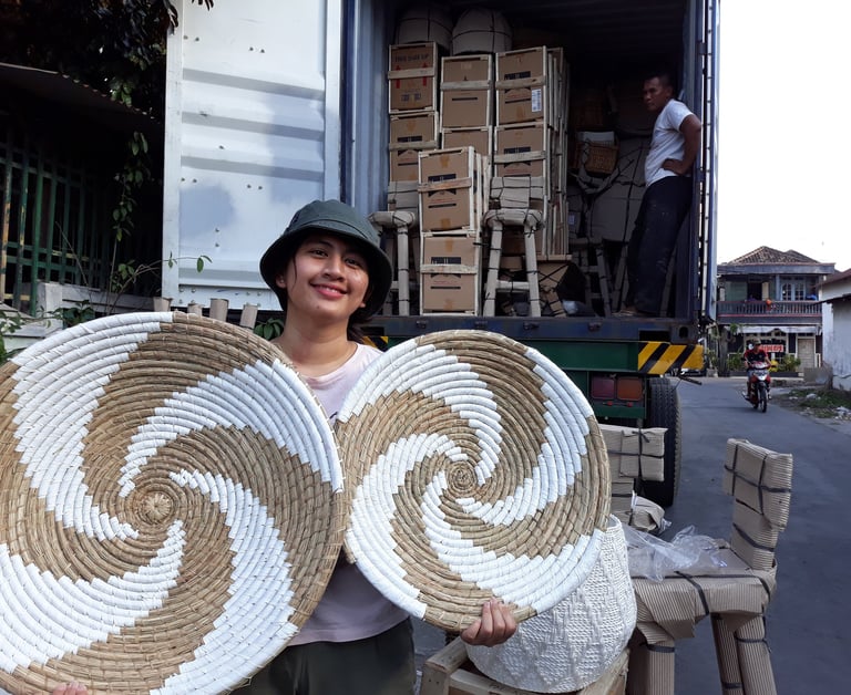 Our address and location is in the middle of the rattan craft center village of Trangsan