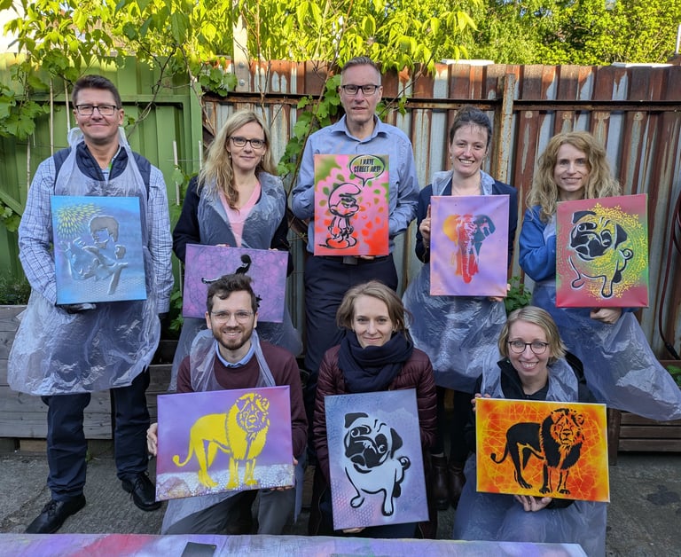 Company graffiti workshop group Hamburg results / Graffiti Workshop Hamburg Gruppe Ergebnisse Teamevent