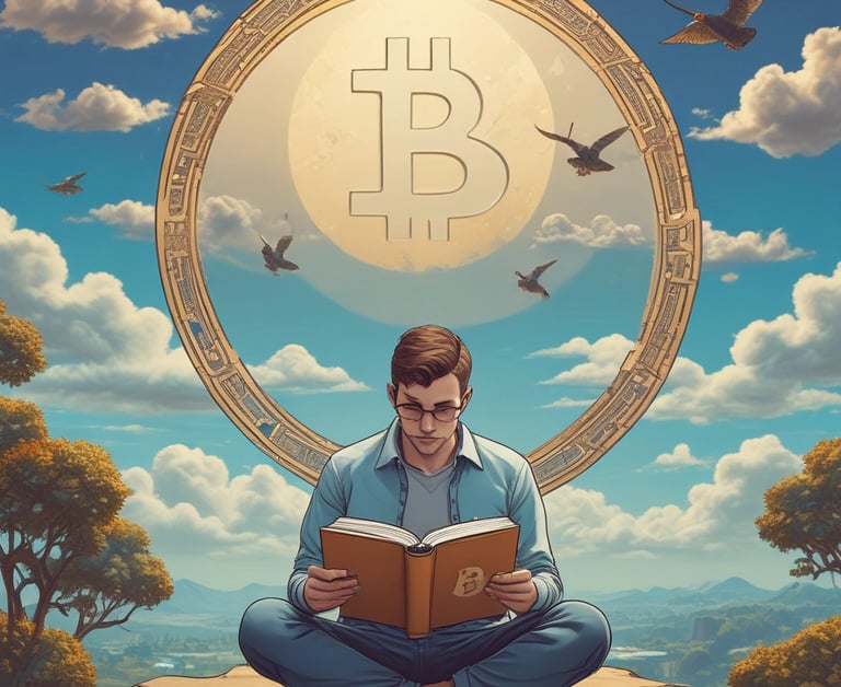 Three cryptocurrency coins on a wooden surface include Ethereum in the center, surrounded by Bitcoin coins. The coins are metallic with detailed engravings and symbols characteristic of blockchain technology.