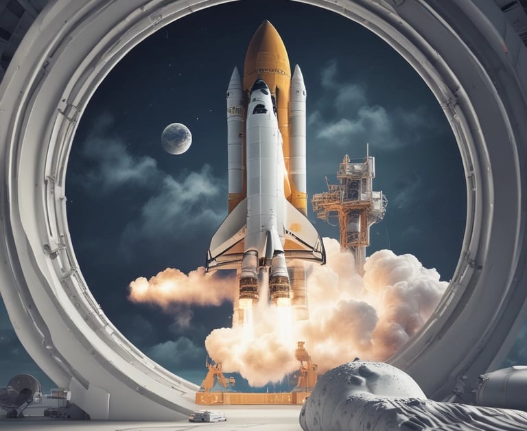 a space shuttle shuttle taking off from the space shuttle