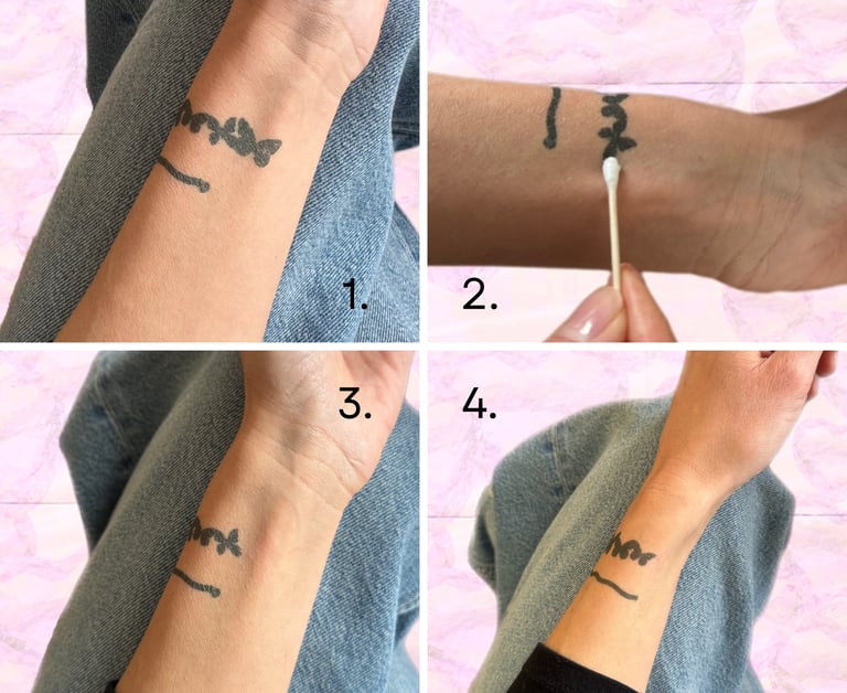 comment retoucher un tatouage éphémère facilement en 4 étapes WANNATAG