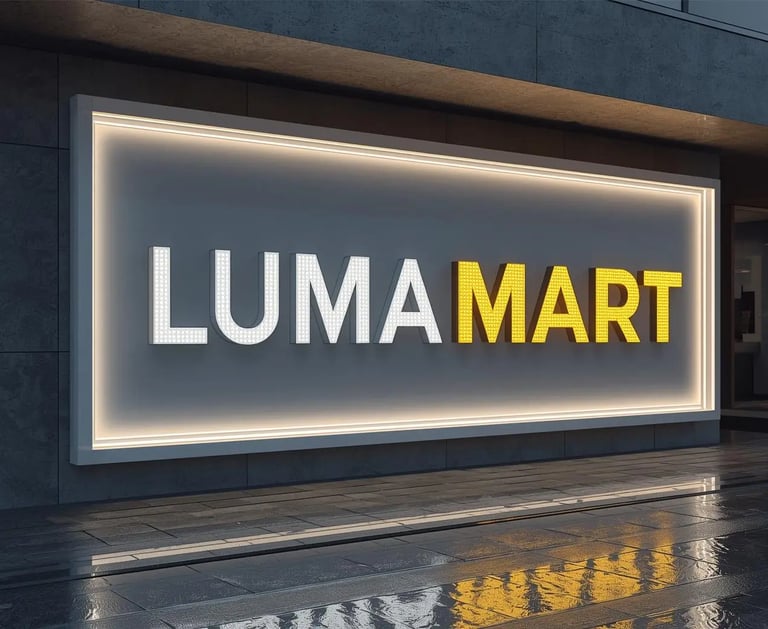 a lumaart storefront with a lumaart sign