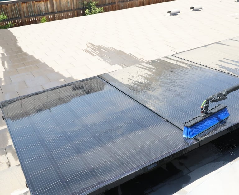 before and after solar cleaning