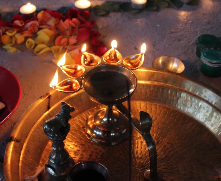 puja items for a hindu ritual