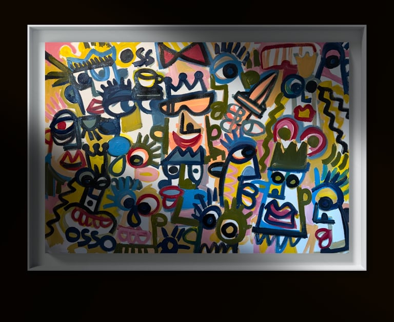 a painting peinture artiste denis osso les trumpising of a man