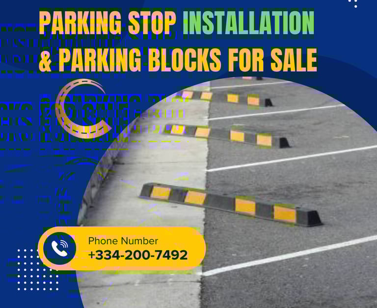 Parking Stop Installation & Parking Blocks for Sale in Alabama & Georgia - Chattahoochee Valley Sealcoating