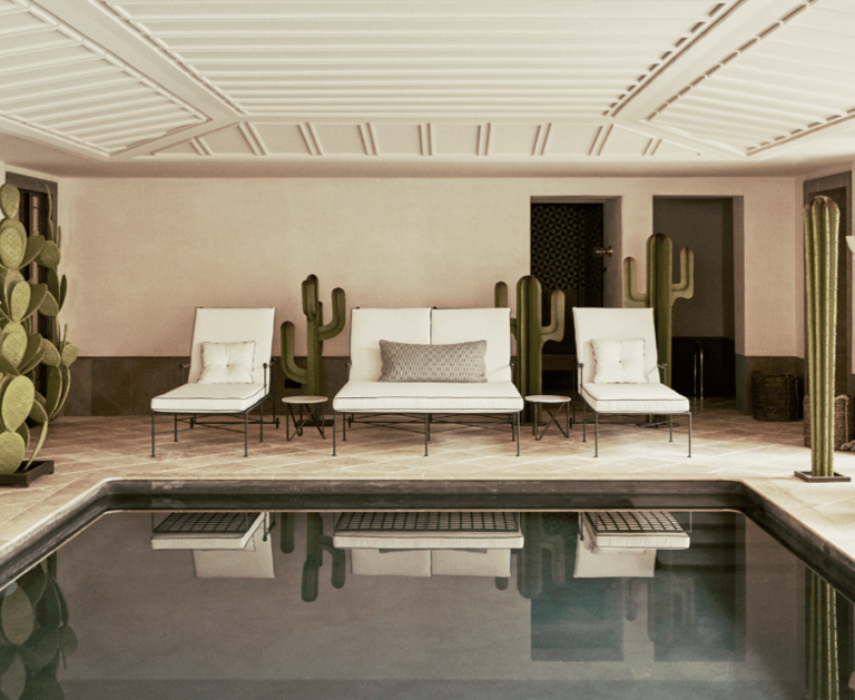 Heated indoor pool at Villa La Gratitud, Marbella