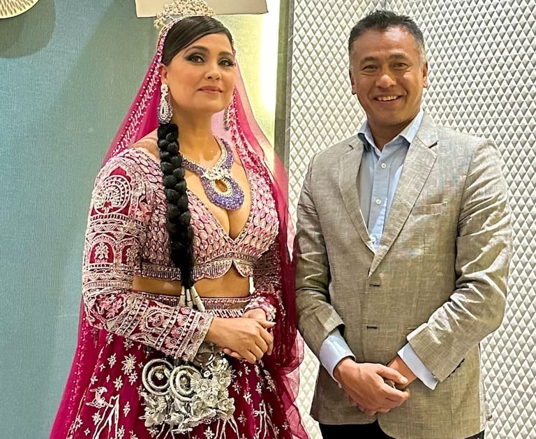 Bijay Suwal with famous Bollywood actress and model Lara Dutta