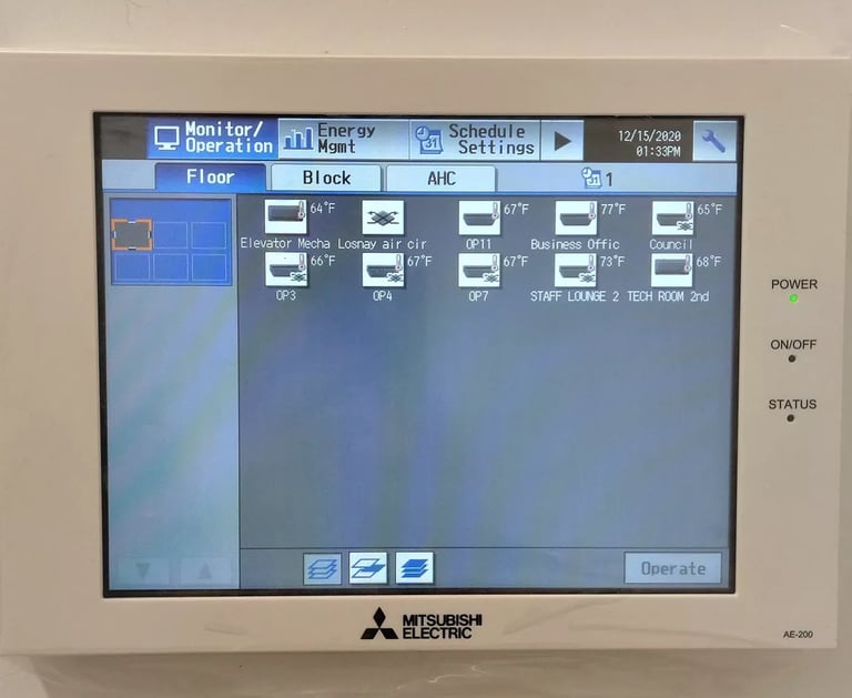 Installation of a Mitsubishi Heating system Thermostat - Monitor Controller