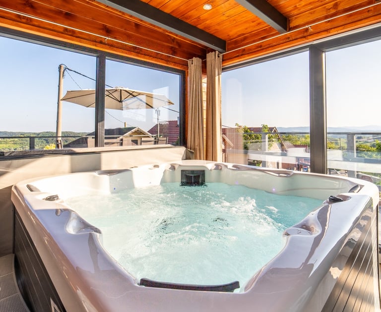 Jacuzzi tub with a view