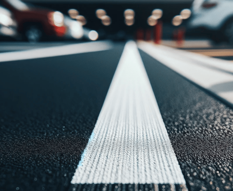 Parking lot line marking service