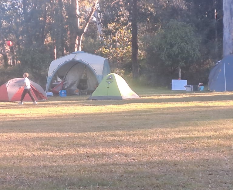 tents huddled together