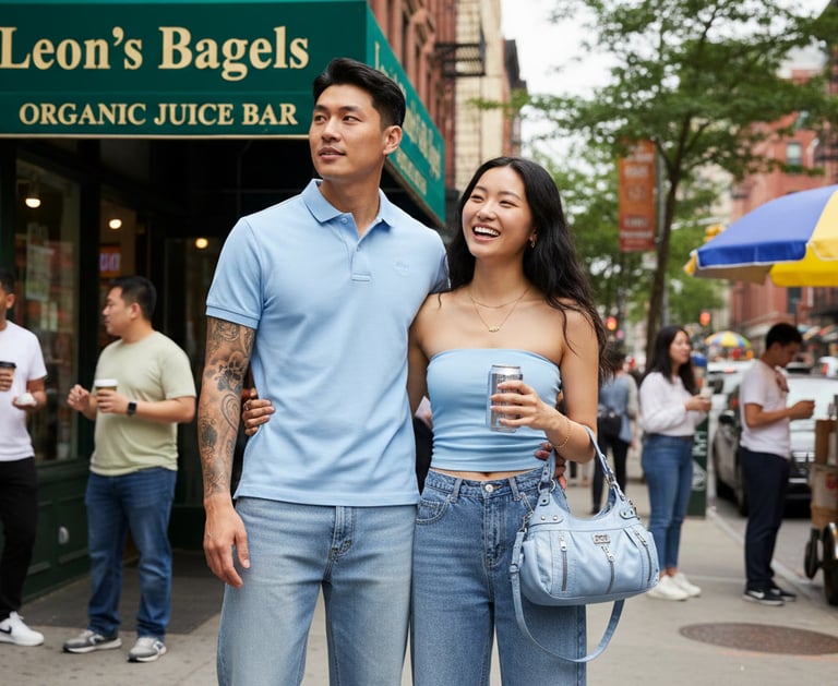 Urban Amazon Travel Outfit: Light Blues and Denim