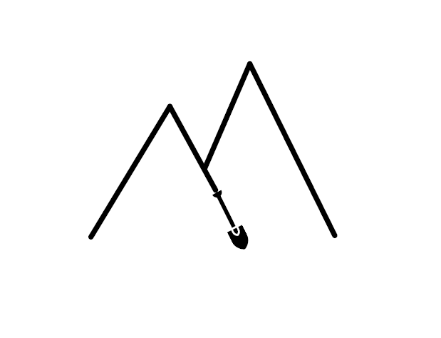 Faith Race mountain moving shovel logo