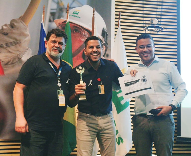 Reconhecimento Wilbert Gandra, Evolue Safety, Petrobras, Macaé RJ, Engajamento em SST