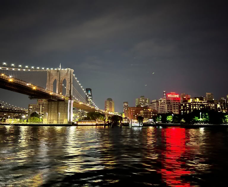 a bridge spanning the width of a city
