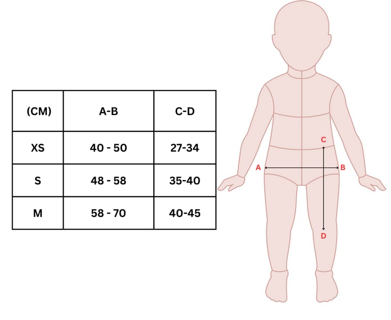Tabla de medidas de MiSara SOS Pants