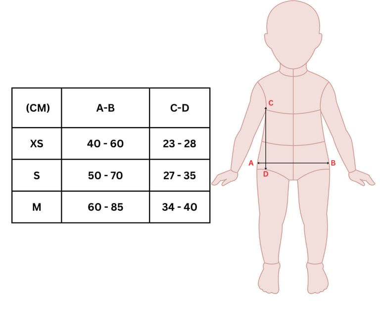 Tabla de medidas de MiSara Hug my Body