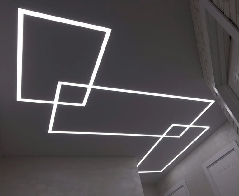 šviečiančios led linijos