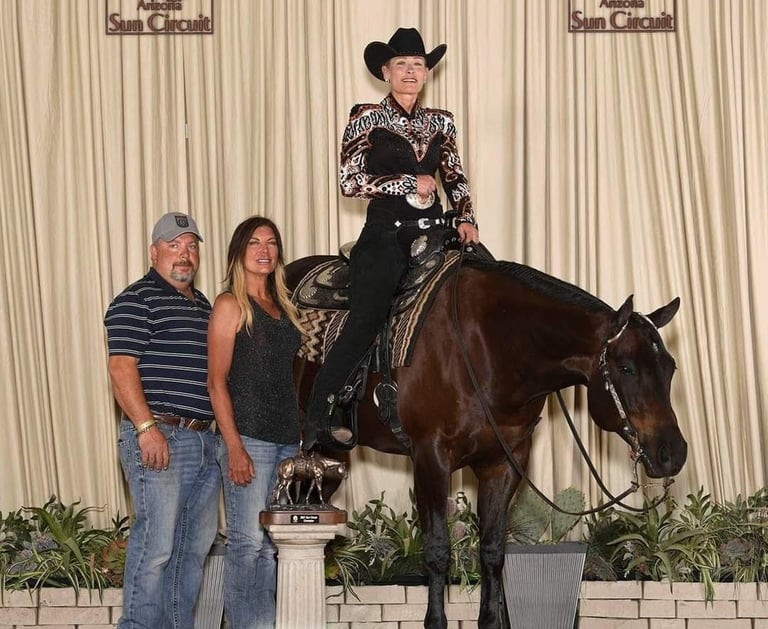Buck & Kelly with their show horse in Montana
