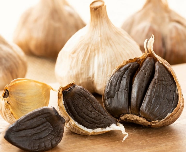 Black garlic peeled