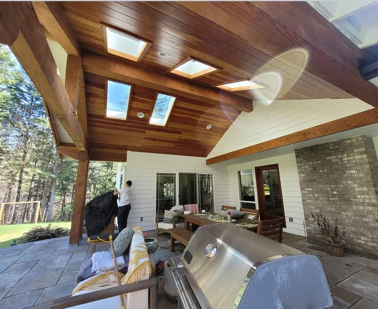 Beautiful Finished Outdoor Seating Area