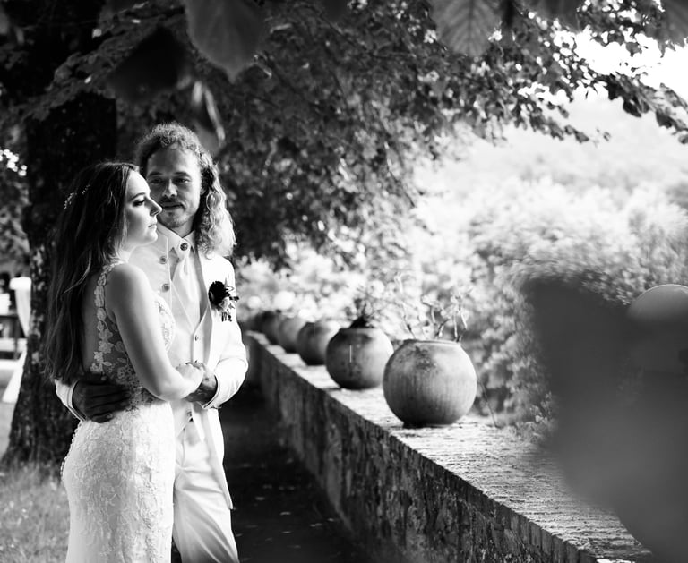 Séance romantique des mariés