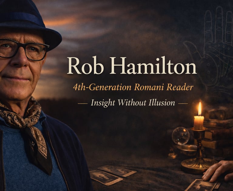 Rob Hamilton 4th generation Romani tarot and palm reader, northwich