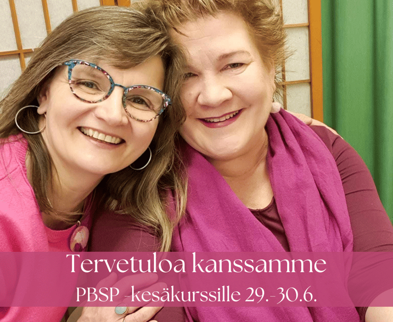 Satu Aherto ja Riitta Saarikko, PBSP -kesäkurssin ohjaajat Kemiönsaaressa