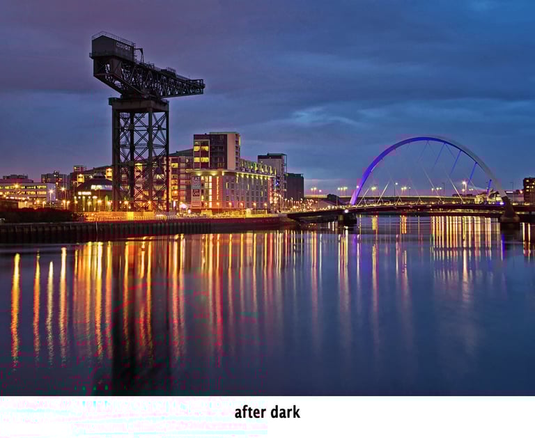 images of towns, cities and waterways in artificial light captured after dark by photodave.org