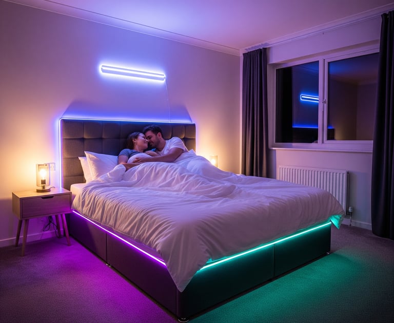 QUARTO DE CASAL COM LEDS