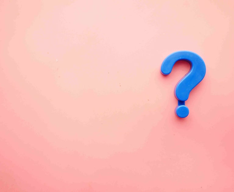Question mark on a pink background