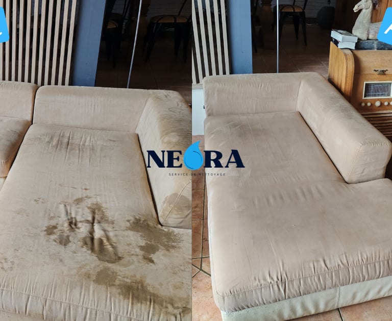 nettoyage canapé la rochelle avant apres resultat nettoyage textile