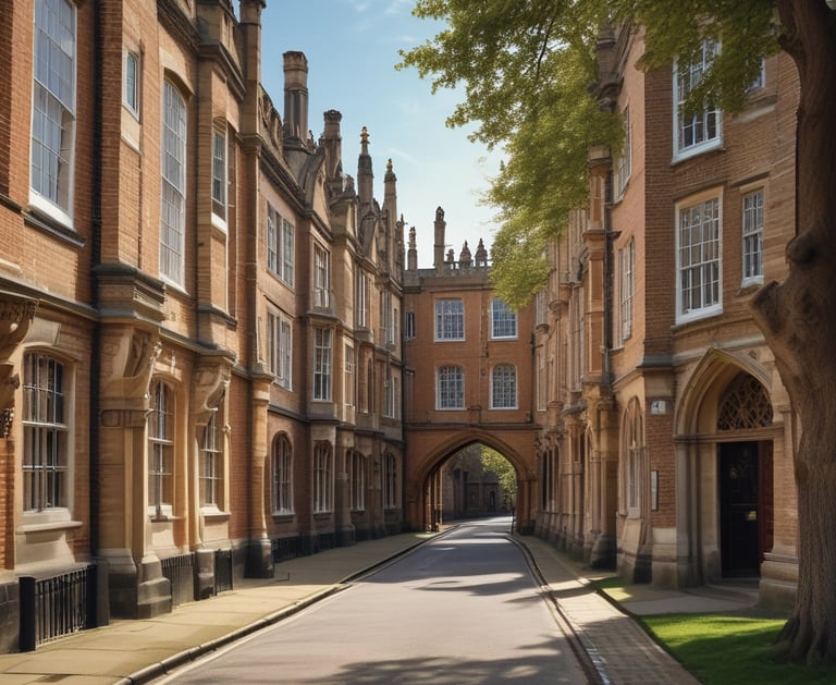 A road in Cambridge mockup
