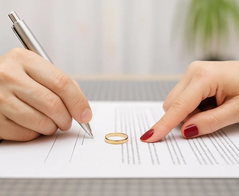 a woman's hands holding a pen and signing a document