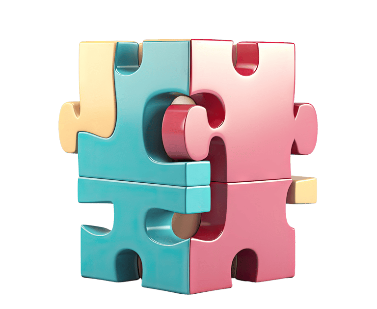 a puzzle piece of puzzle pieces with a puzzle piece