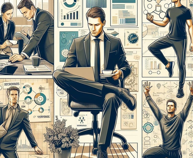 a man in a suit and tie is sitting at a desk