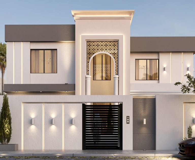 التصميم المعماري فيلا في شمال الرياض