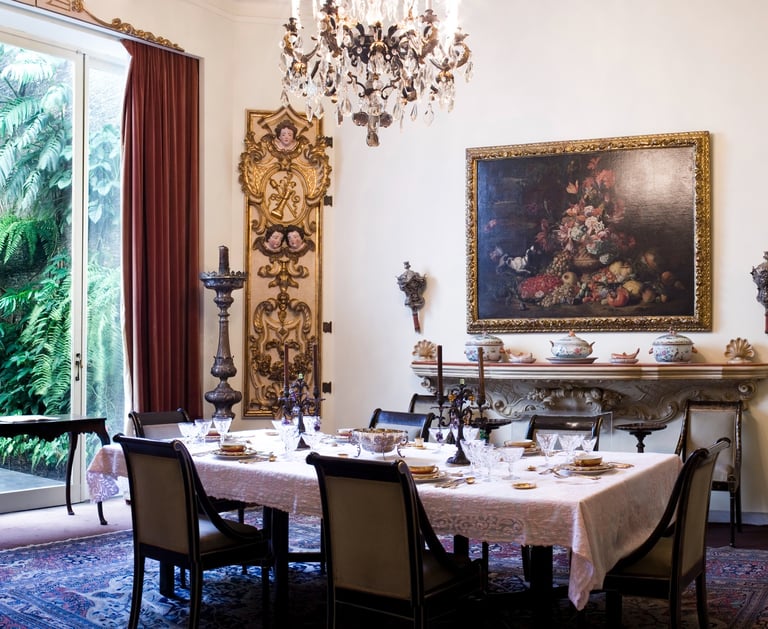 Sala de jantar que pertenceu a Ema Klabin. Foto: Divulgação