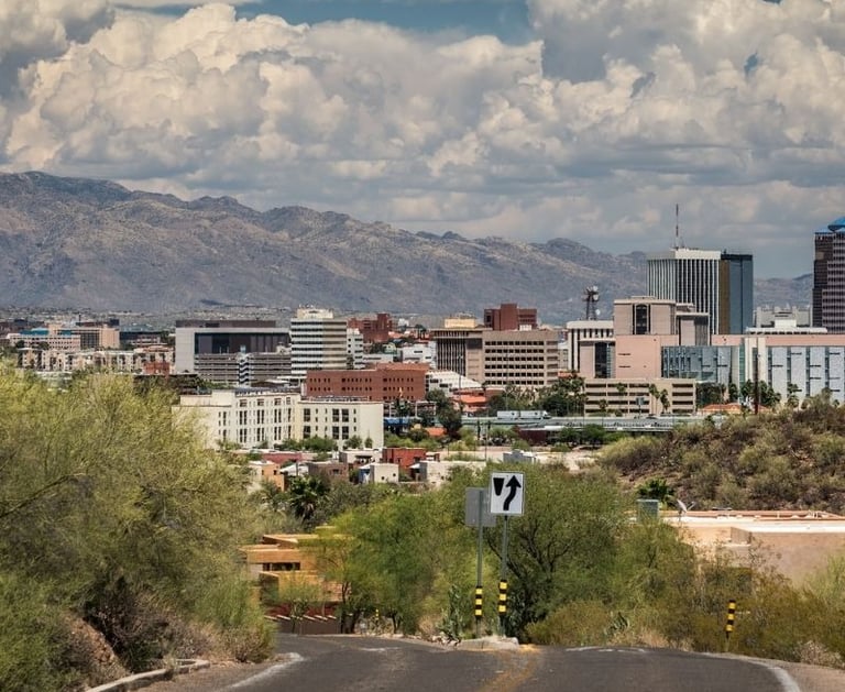 Tucson Arizona skyline where 52zero Rentals serves local gig and delivery drivers