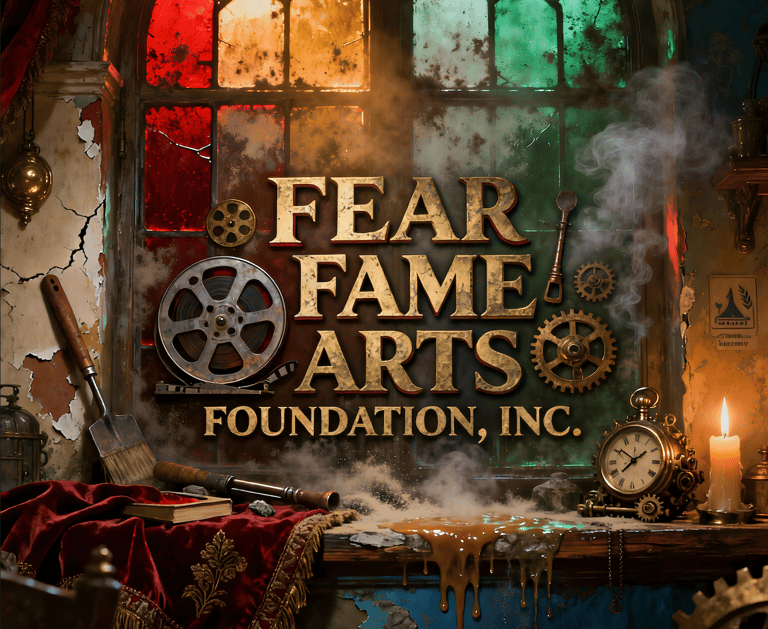Fear Fame Arts Foundation logo representing its mission in film and arts education.